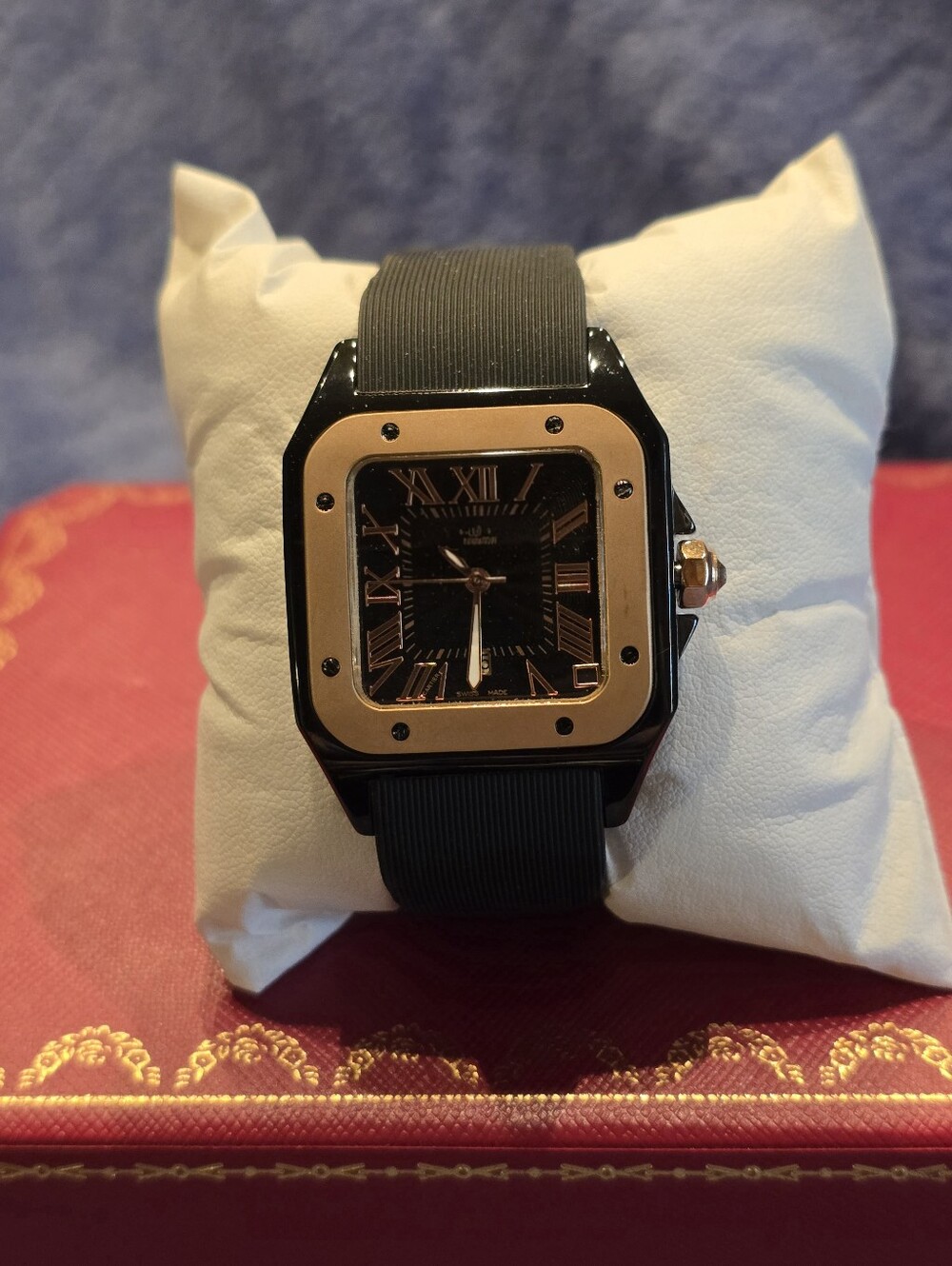 Rose Gold And Black Ladues Watch